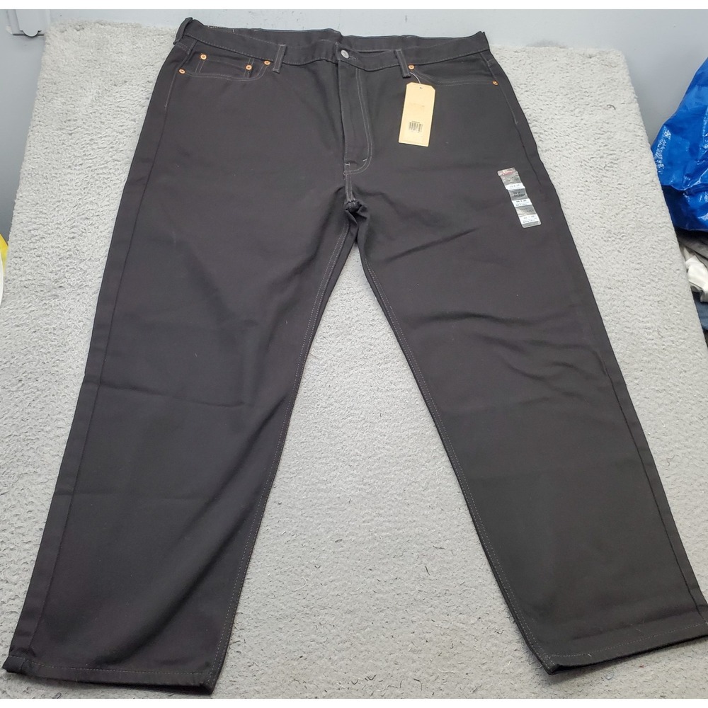 Levi's 550 Jeans Mens 46x30 Black Relaxed Fit High Rise Comfortable Straight Leg
